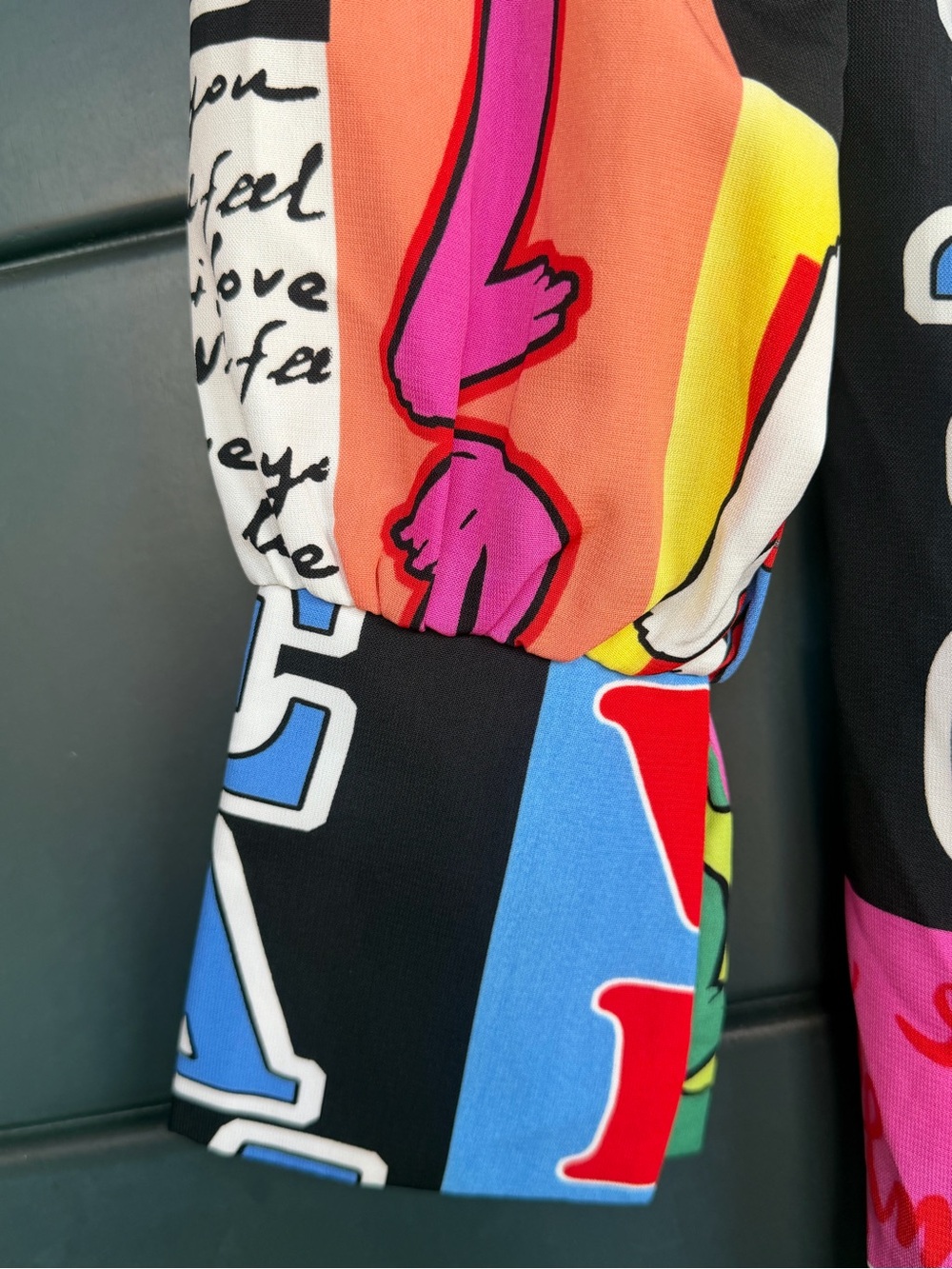 Bold 'DREAM LOVE' Graphic Tie-Front Dress - Picture 5 of 8